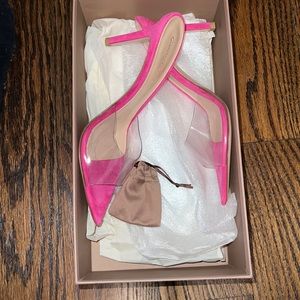 Gianvito Rossi plexi elle mules 85